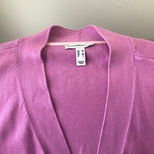 Isaac Mizrahi Lavender-Pink Open Front Cardigan